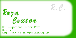 roza csutor business card